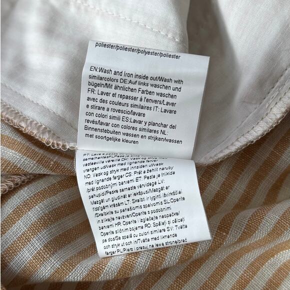 New 87Origins Stripe Linen Shorts in White/Cream Size 8 - Picture 8 of 10